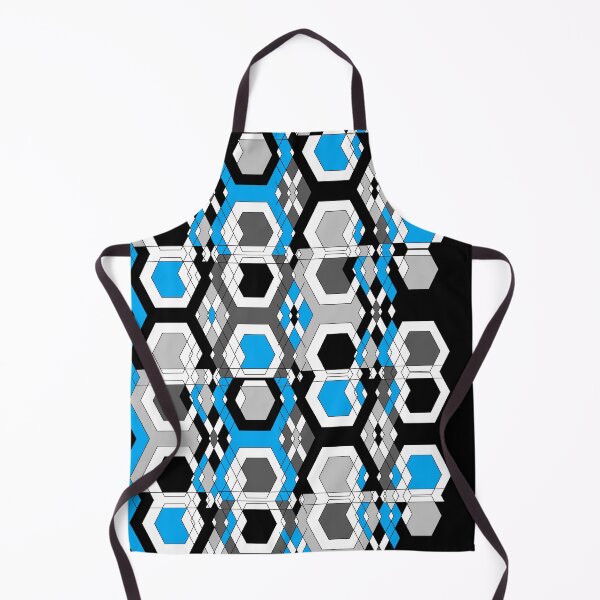 Item preview, Hexagons Black Blue Gray designed and sold by CreativeStreams.