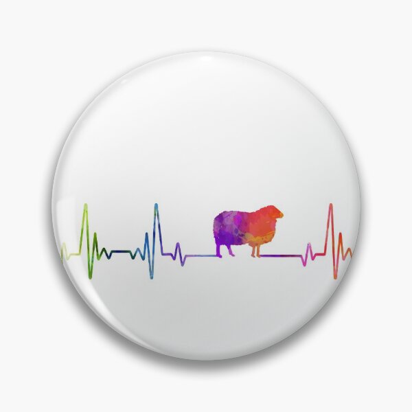 Item preview, SHEEP heartbeat watercolor designed and sold by loves789.