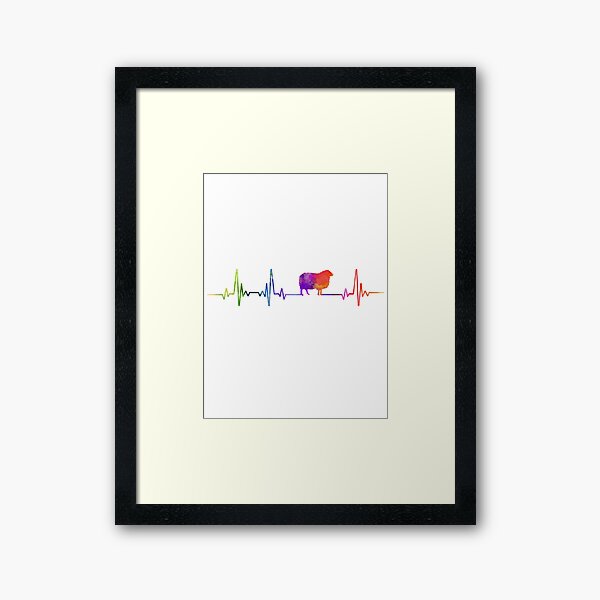 Item preview, SHEEP heartbeat watercolor designed and sold by loves789.
