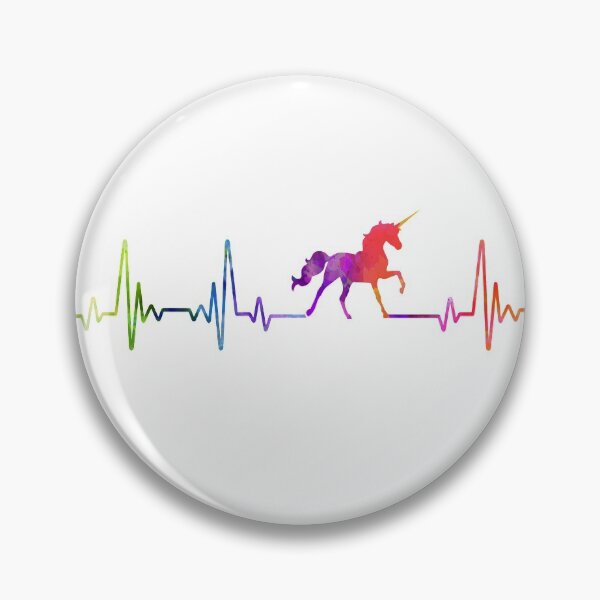 Item preview, UNICORN heartbeat watercolor designed and sold by loves789.