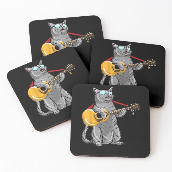 Item preview, Cool Rock Roll Cat Playing Guitar Guitarist Gift designed and sold by nancyholly.