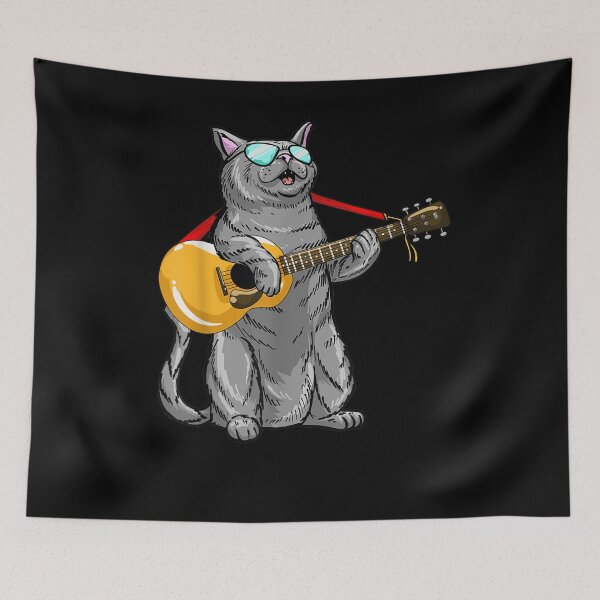 Item preview, Cool Rock Roll Cat Playing Guitar Guitarist Gift designed and sold by nancyholly.