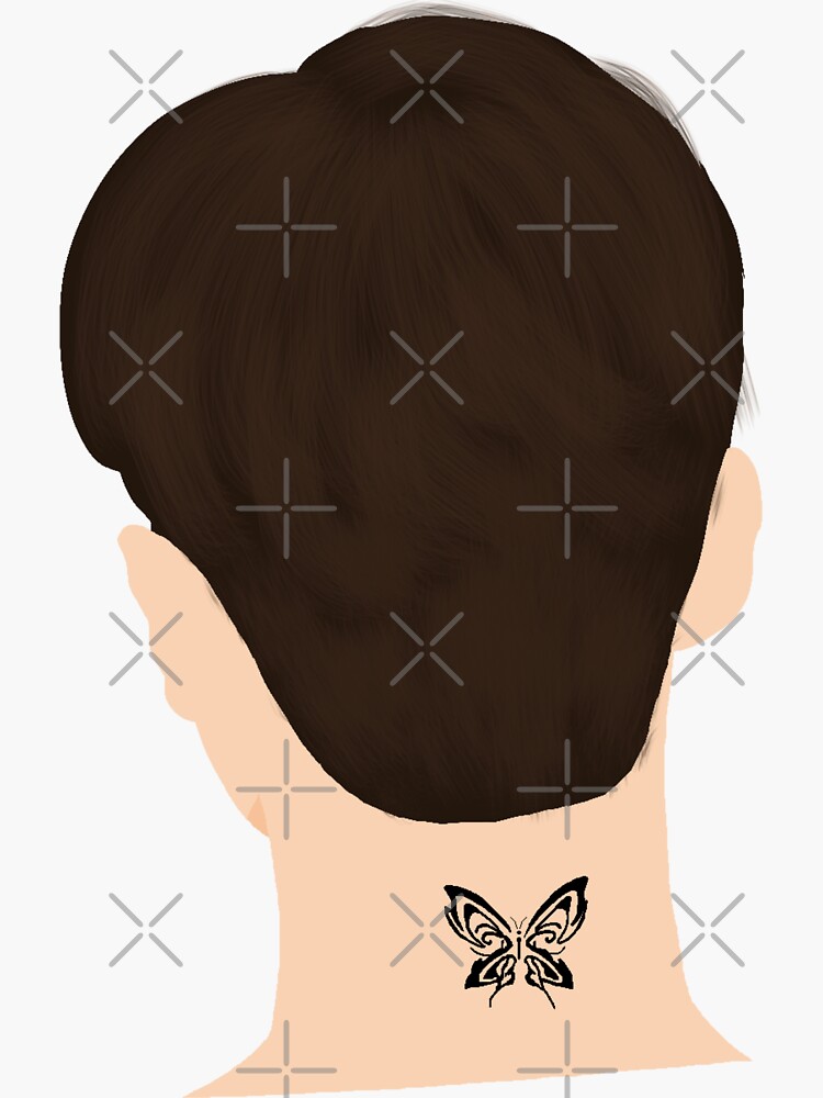 "Park Jae Eon Butterfly Tattoo Nevertheless Kdrama " Sticker for Sale by bunnyrocks Redbubble
