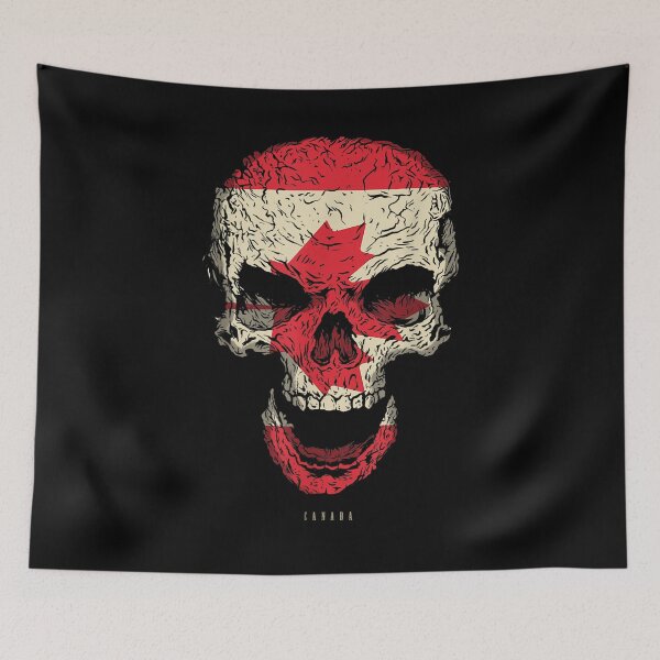 Item preview, Skull With Canada Flag Skeleton Canadian Roots designed and sold by patsa4.
