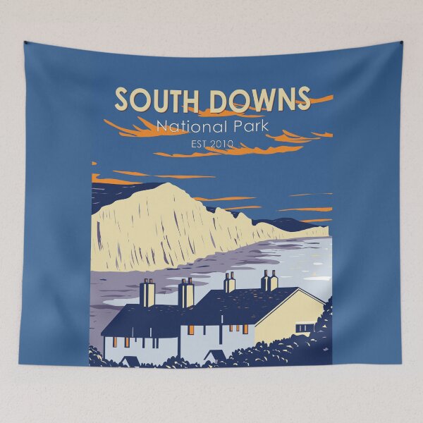 Item preview, South Downs National Park Seven Sisters England Vintage designed and sold by KrisSidDesigns.