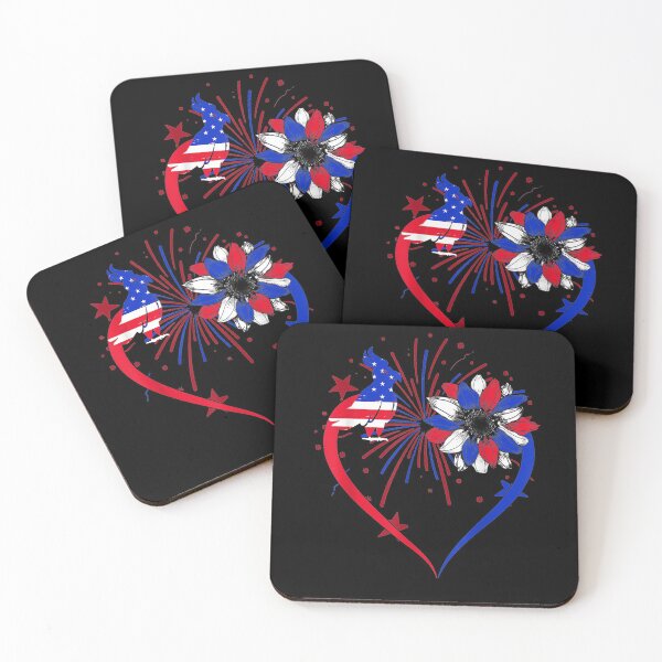 Item preview, Sunflower Cockatiel American Flag Pride Heart 4th Of July designed and sold by patsa4.