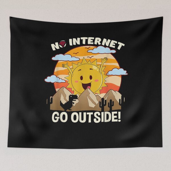Item preview, No Internet Go Outside Gamer No Wlan Pixel Dinosaur designed and sold by nancyholly.