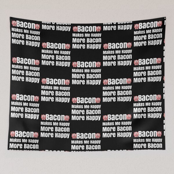 Item preview, Funny Bacon Makes Me Happy, More Bacon, More Happy Little Pigs  designed and sold by CharJens.