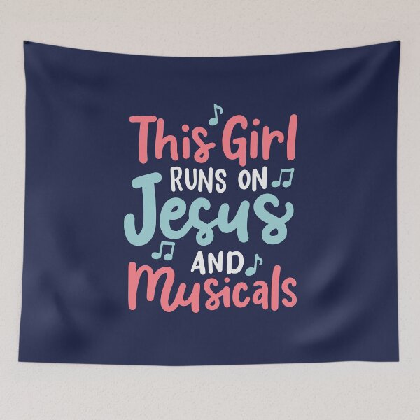 Item preview, This Girl Runs on Jesus and Musicals designed and sold by jaygo.