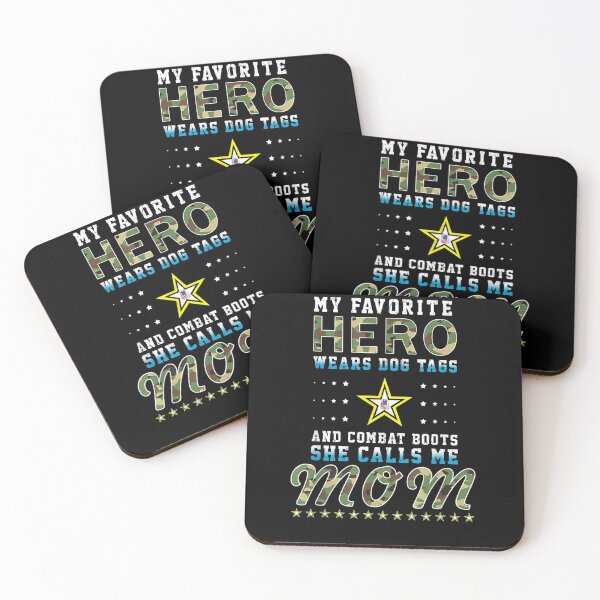 Item preview, My Favorite Hero Wears Dog Tags Combat Boots Proud Army Mom designed and sold by patsa4.