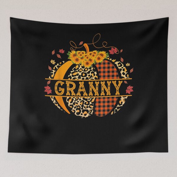 Item preview, Granny Pumpkin Leopard Print Sunflower Grandma Buffalo Plaid designed and sold by nancyholly.