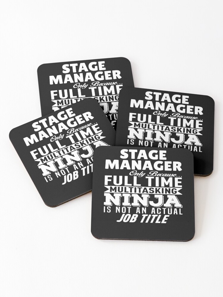 Thumbnail 1 of 5, Coasters (Set of 4), Stage Manager Multitasking Ninja designed and sold by clickmostro.