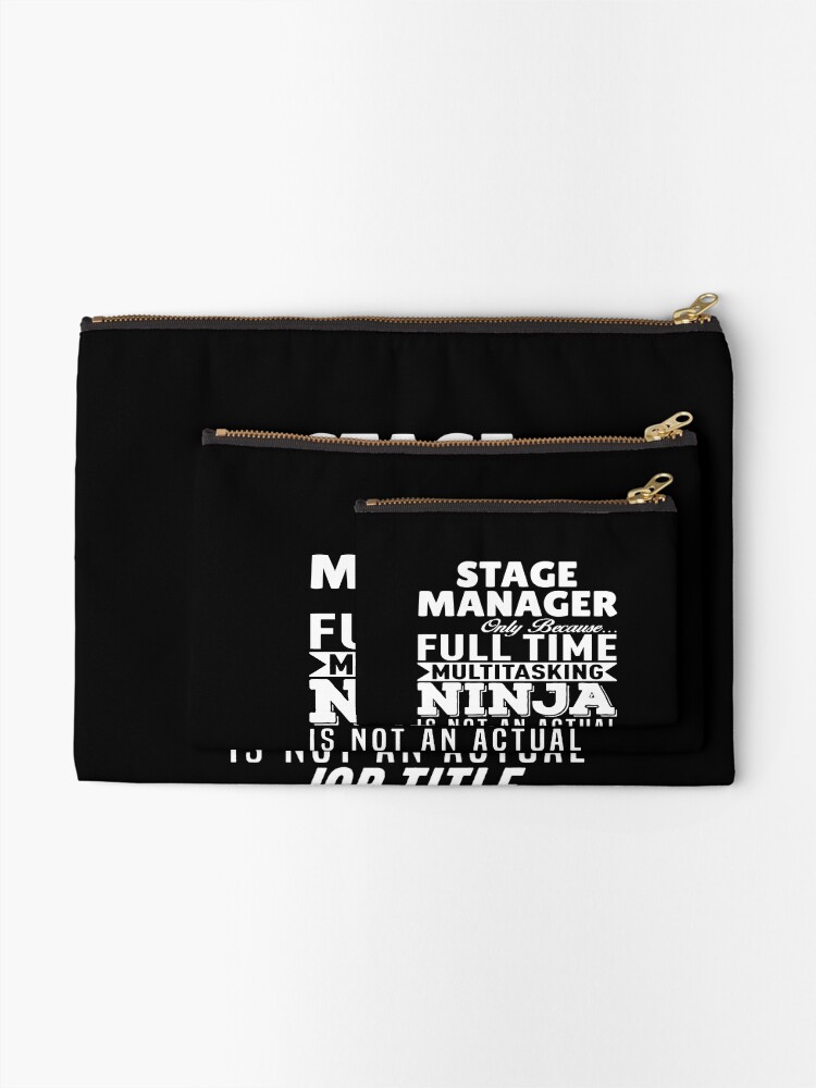 Thumbnail 2 of 4, Zipper Pouch, Stage Manager Multitasking Ninja designed and sold by clickmostro.