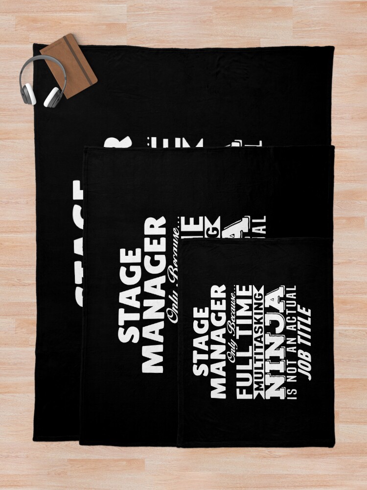 Thumbnail 5 of 6, Throw Blanket, Stage Manager Multitasking Ninja designed and sold by clickmostro.