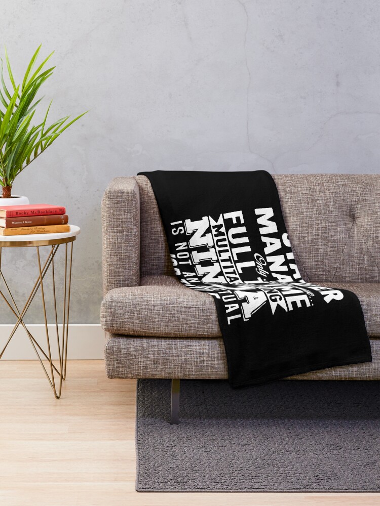 Thumbnail 2 of 6, Throw Blanket, Stage Manager Multitasking Ninja designed and sold by clickmostro.