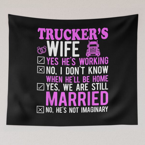 Item preview, Trucker Wife Hus Truck Driver designed and sold by patsa4.