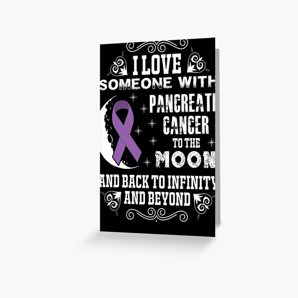 Purple Pancreatic Cancer Ribbon Greeting Card for Sale by