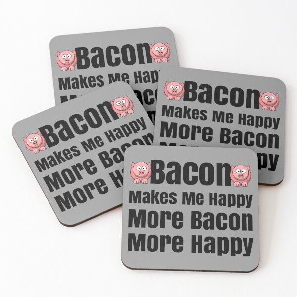 Item preview, Funny Bacon Makes Me Happy, More Bacon, More Happy Little Pigs  designed and sold by CharJens.