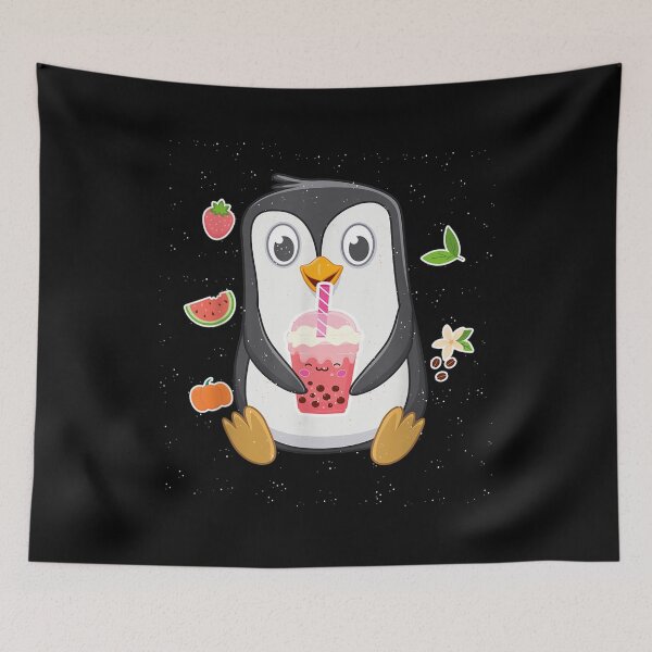 Item preview, Bubble Tea Boba Milk Tea Anime Penguin designed and sold by patsa4.