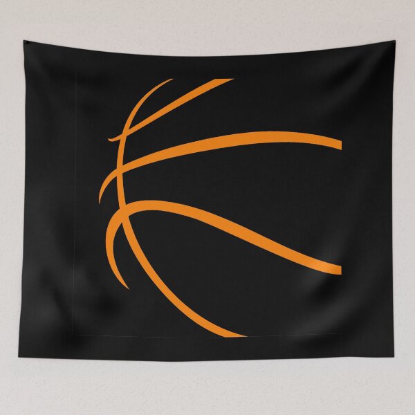 Item preview, Basketball Outline Orange on Black designed and sold by Digital-Galore.