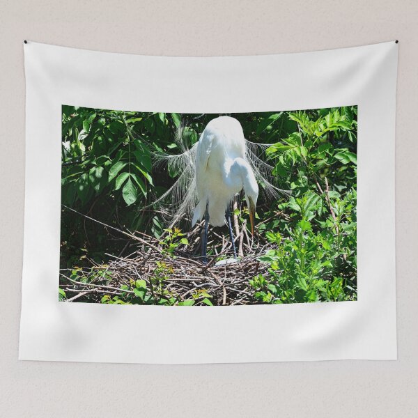 Item preview, A Great Egret Tending To Her Eggs designed and sold by LisaWootenPhoto.