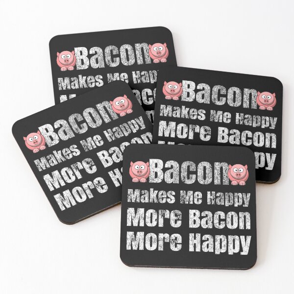 Item preview, Funny Bacon Makes Me Happy, More Bacon, More Happy Little Pigs  designed and sold by CharJens.