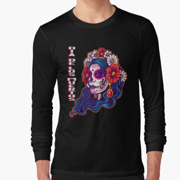 Dia De Los Muertos Sugar Skull Men's Long Sleeve T-shirt – CYBERTELA