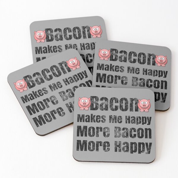 Item preview, Funny Bacon Makes Me Happy, More Bacon, More Happy Little Pigs  designed and sold by CharJens.