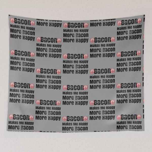 Item preview, Funny Bacon Makes Me Happy, More Bacon, More Happy Little Pigs  designed and sold by CharJens.