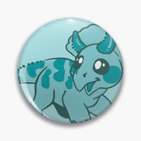 Item preview, Triceratops Ceratopsid Dinosaur Cute Blue Chibi designed and sold by Enzo Daniel.