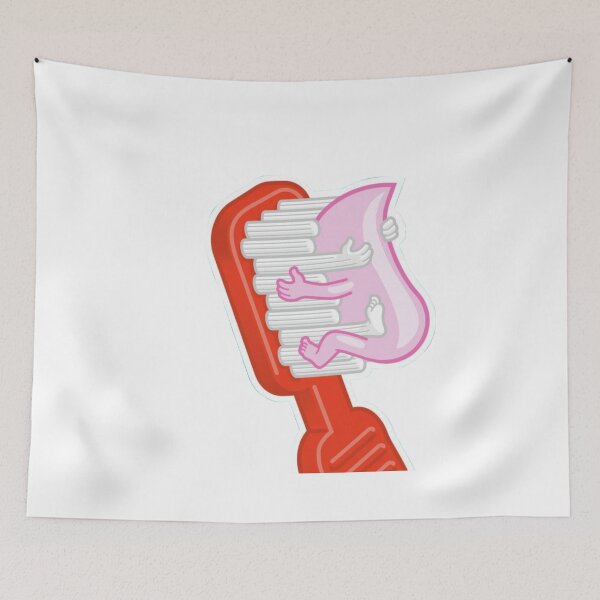 Item preview, Toothbrush hugging toothpaste designed and sold by guaka-molly.