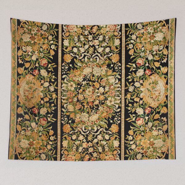 Item preview, Antique French Aubusson Savonnerie Rug Print designed and sold by Vicky Brago-Mitchell®.