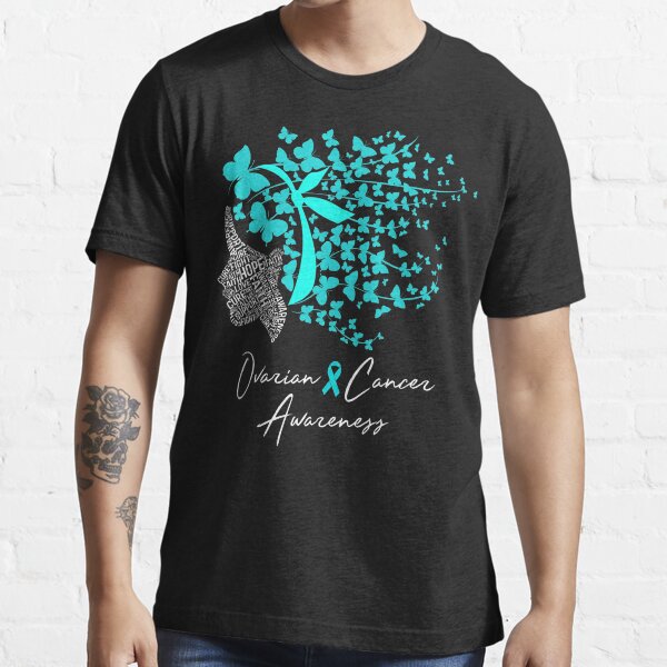 Ovarian Cancer Awareness Shirt Teal Butterflies Essential T-Shirt