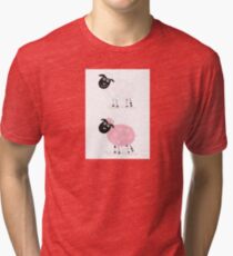 Cartoon sheep. Vector Illustration of funny sheep Tri-blend T-Shirt