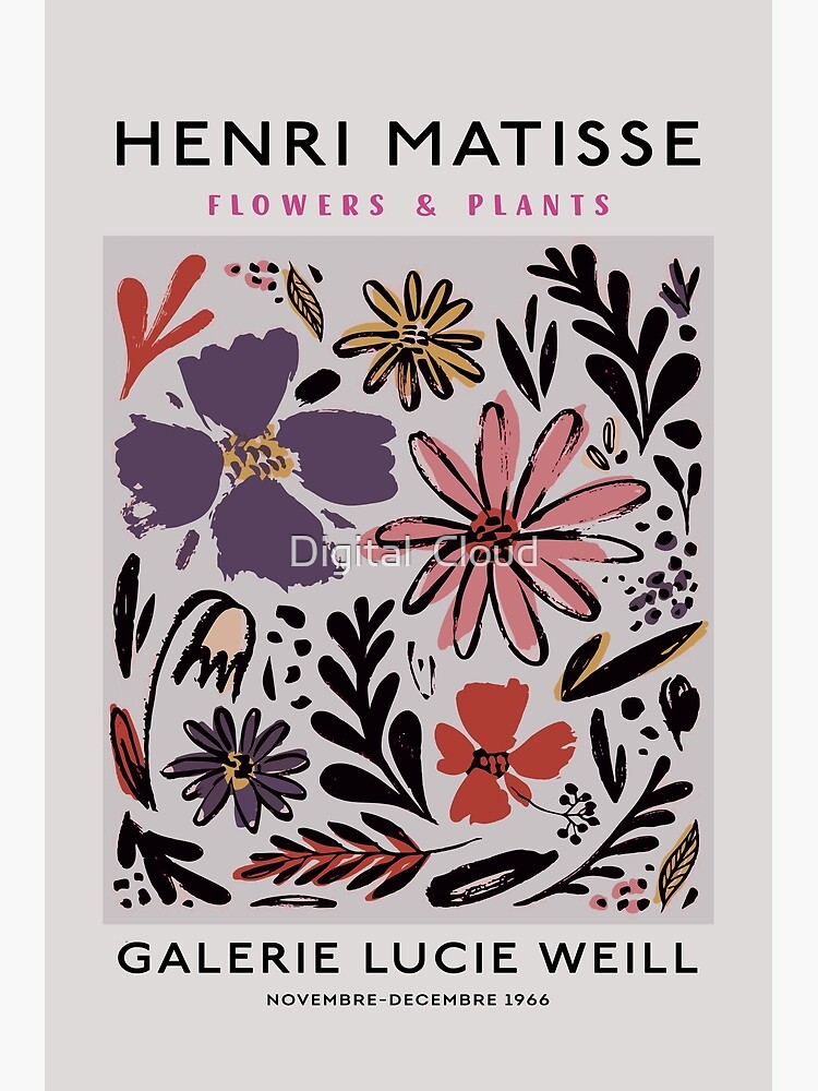 Matisse - abstract violet flowers print - Exhibition art | Photographic  Print