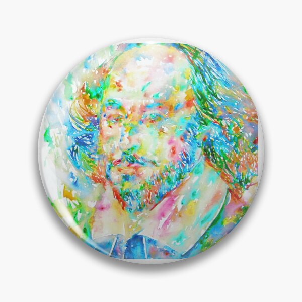 Item preview, WILLIAM SHAKESPEARE watercolor portrait designed and sold by lautir.