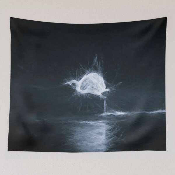 Item preview, White Egret on Black Ice designed and sold by mctuba.