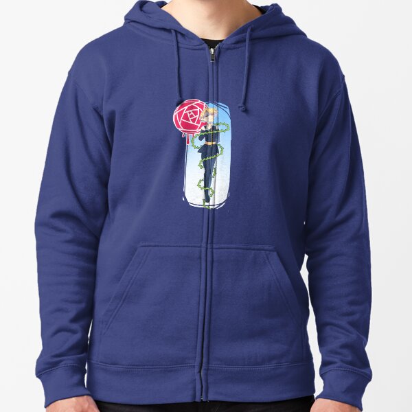 Laurent Rose Zipped Hoodie