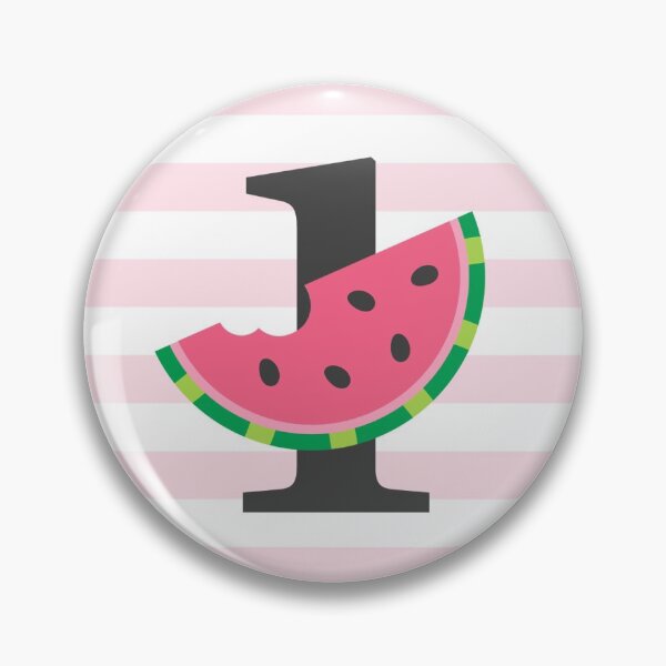 Item preview, Watermelon One In A Melon Pink 1st Birthday Round Circle designed and sold by CyanSkyDesign.