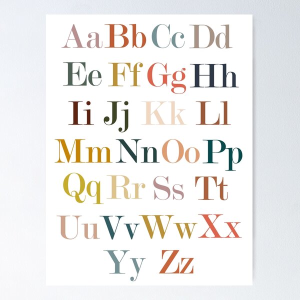 Item preview, Alphabet | ABC's |Modern Earthy Trendy Sleek Minimalist designed and sold by adropletofcolor.