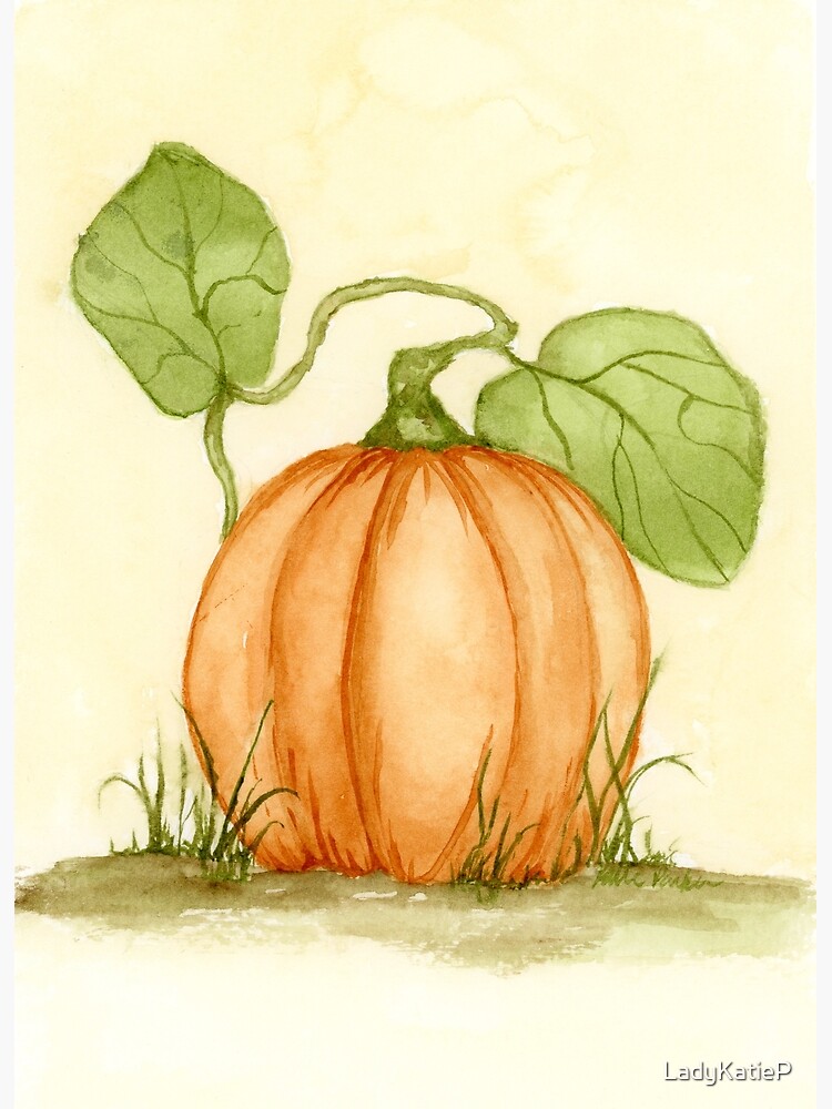 watercolor pumpkin spice and everything nice, watercolor pumpkin