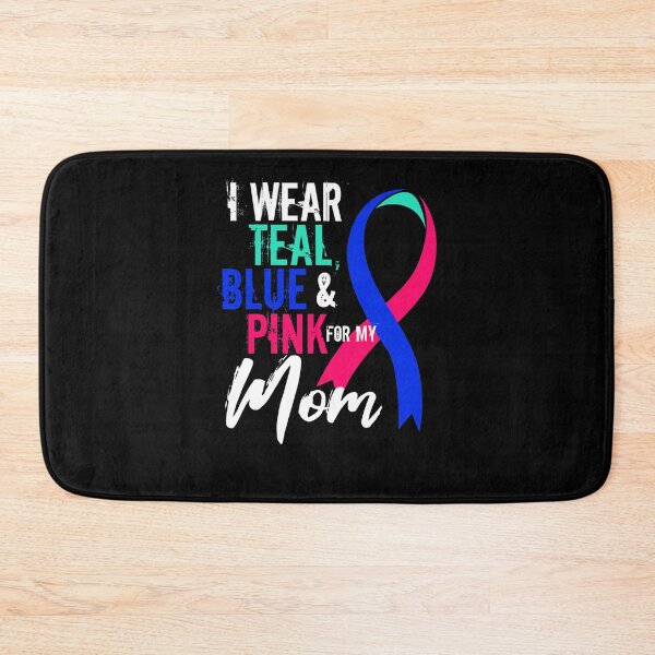 Item preview, Thyroid Cancer Awareness For My Mom Mother Blue Pink Teal designed and sold by MargaretHagon.