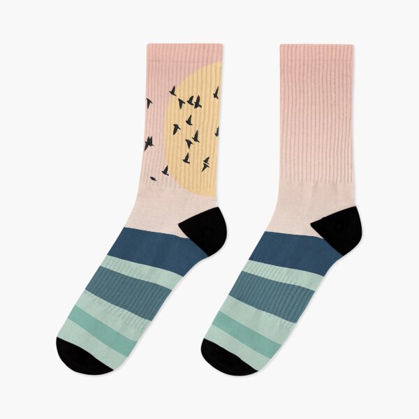 Item preview, Sunset at the sea with a flock of birds designed and sold by BattaAnastasia.
