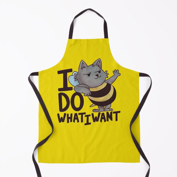 Item preview, I Do What I Want Cute Cartoon Cat Bee designed and sold by Piztees.