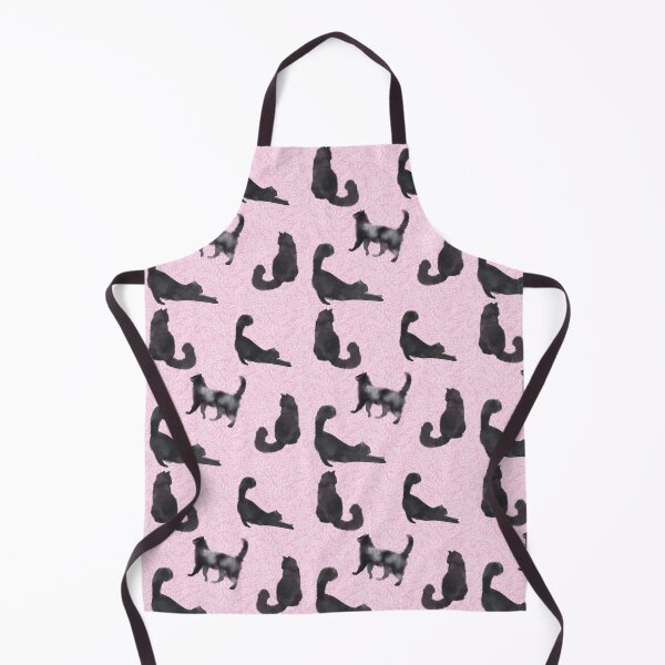 Item preview, 3 Watercolour Black Cats on Botanical Pink Background designed and sold by RosalieReeves.
