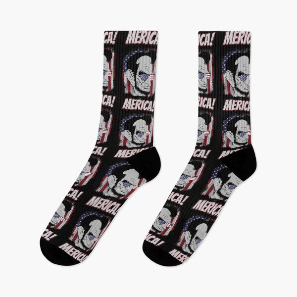 Item preview, Funny Abe Abraham Lincoln Merica Vintage Distressed American Flag designed and sold by CharJens.