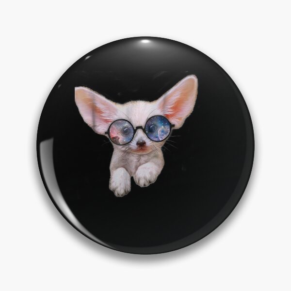 Item preview, Fennec Fox Puppy In Round Retro Galaxy Eyeglass designed and sold by patsa4.