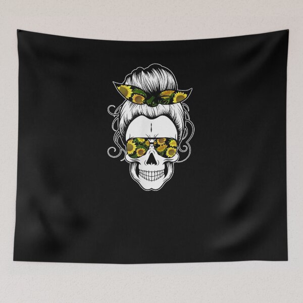 Item preview, Messy Bun Skull For Sunflower Ana Halloween designed and sold by tolivia.