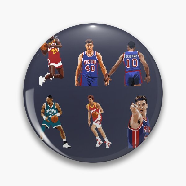 Item preview, Basketball Legends (Dominique Wilkins, Bill Laimbeer, Dennis Rodman, Alonzo Mourning, Jon Koncak) Qiangy designed and sold by qiangdade.