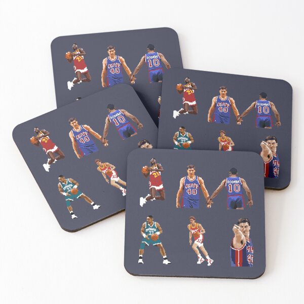 Item preview, Basketball Legends (Dominique Wilkins, Bill Laimbeer, Dennis Rodman, Alonzo Mourning, Jon Koncak) Qiangy designed and sold by qiangdade.